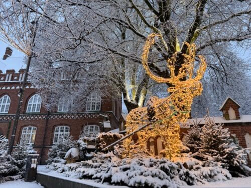 Julelys i Herning City ved tinghuspladsen